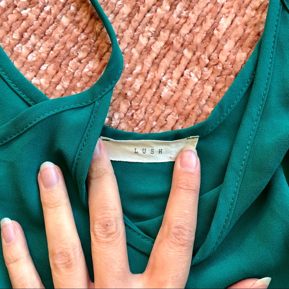 Teal Ruffled Tank - Picture 3 of 5